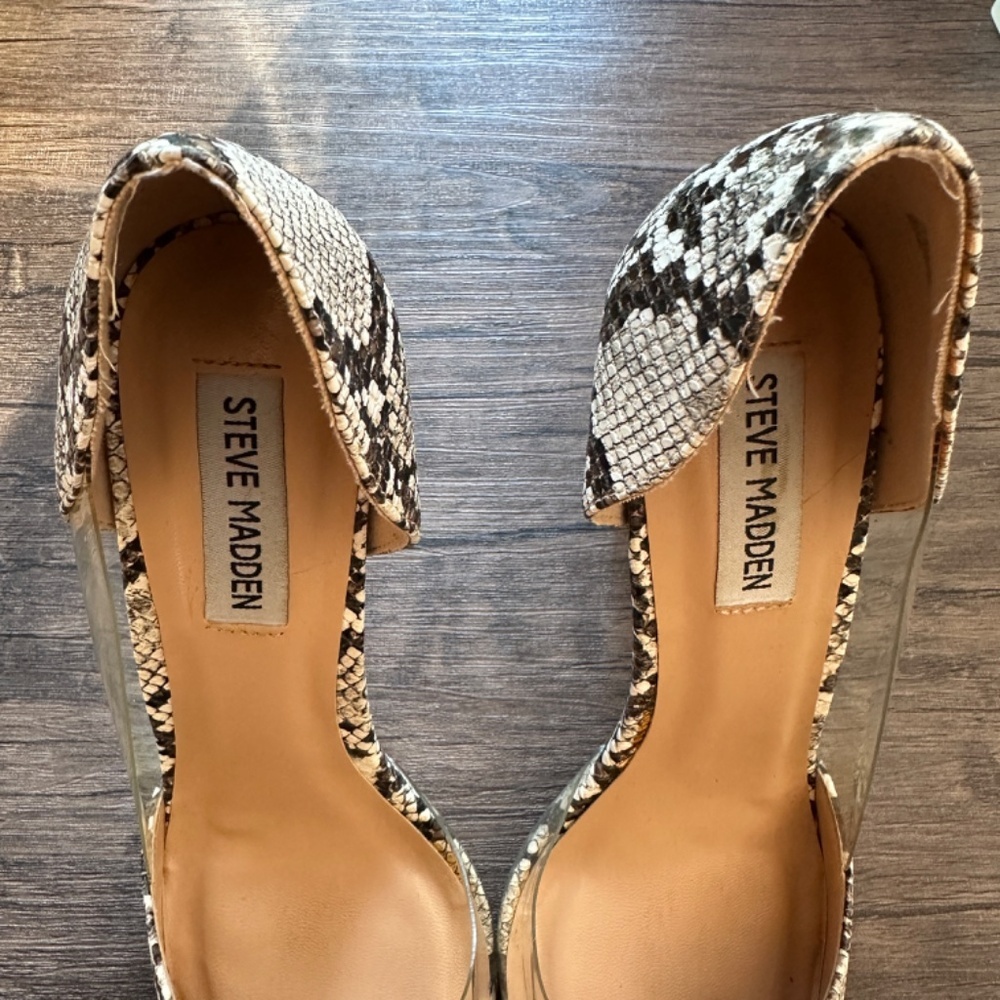 *Steve Madden* Reptile Print Pointed Toe Heels Si… - image 4